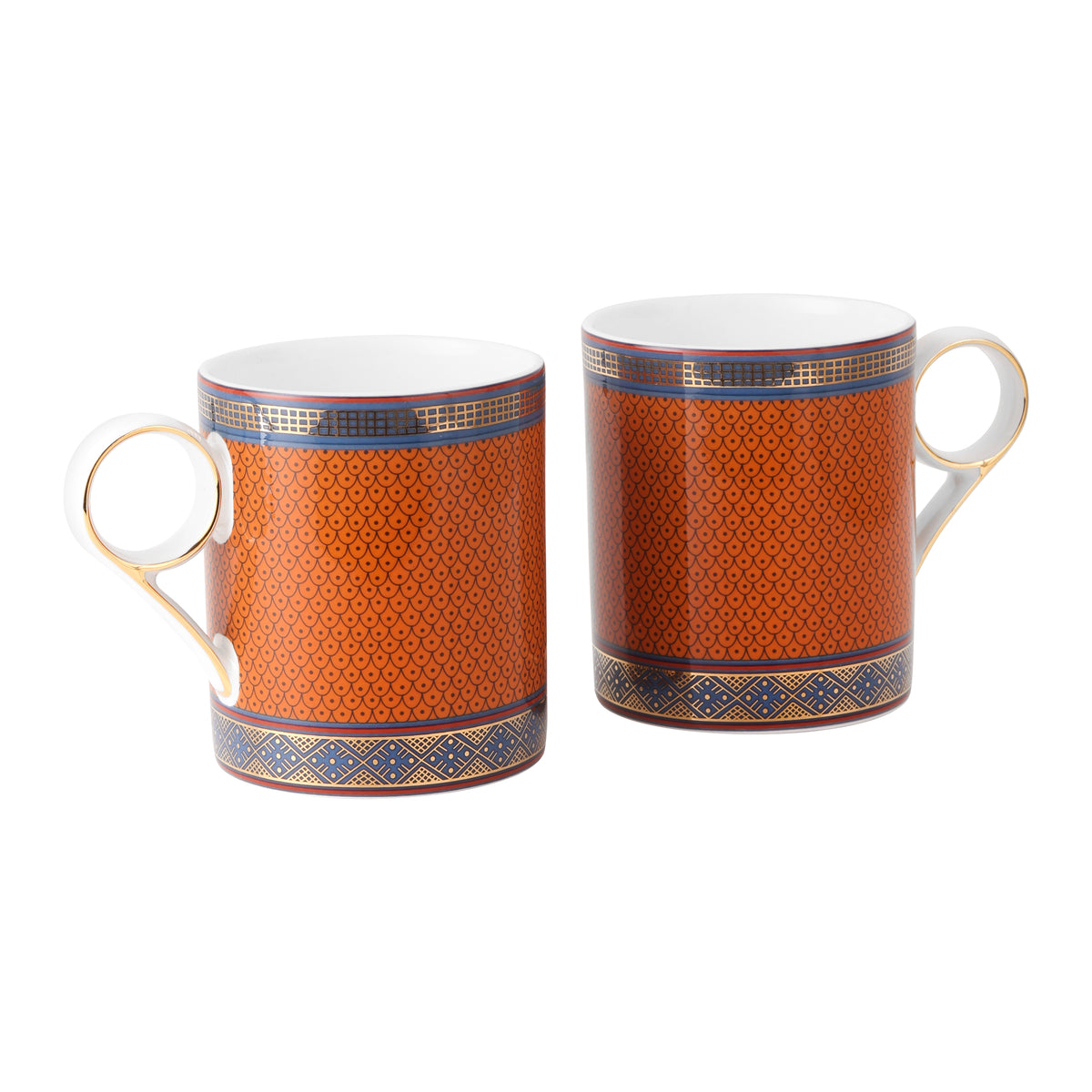 Sienna mosaic 2pc mug set