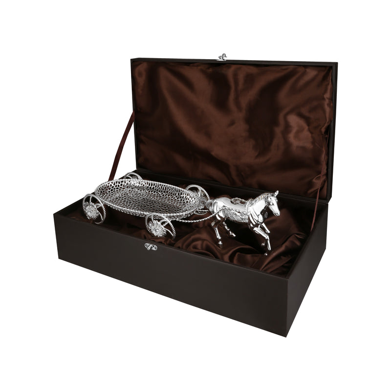 Rolling Serving Horse Silver