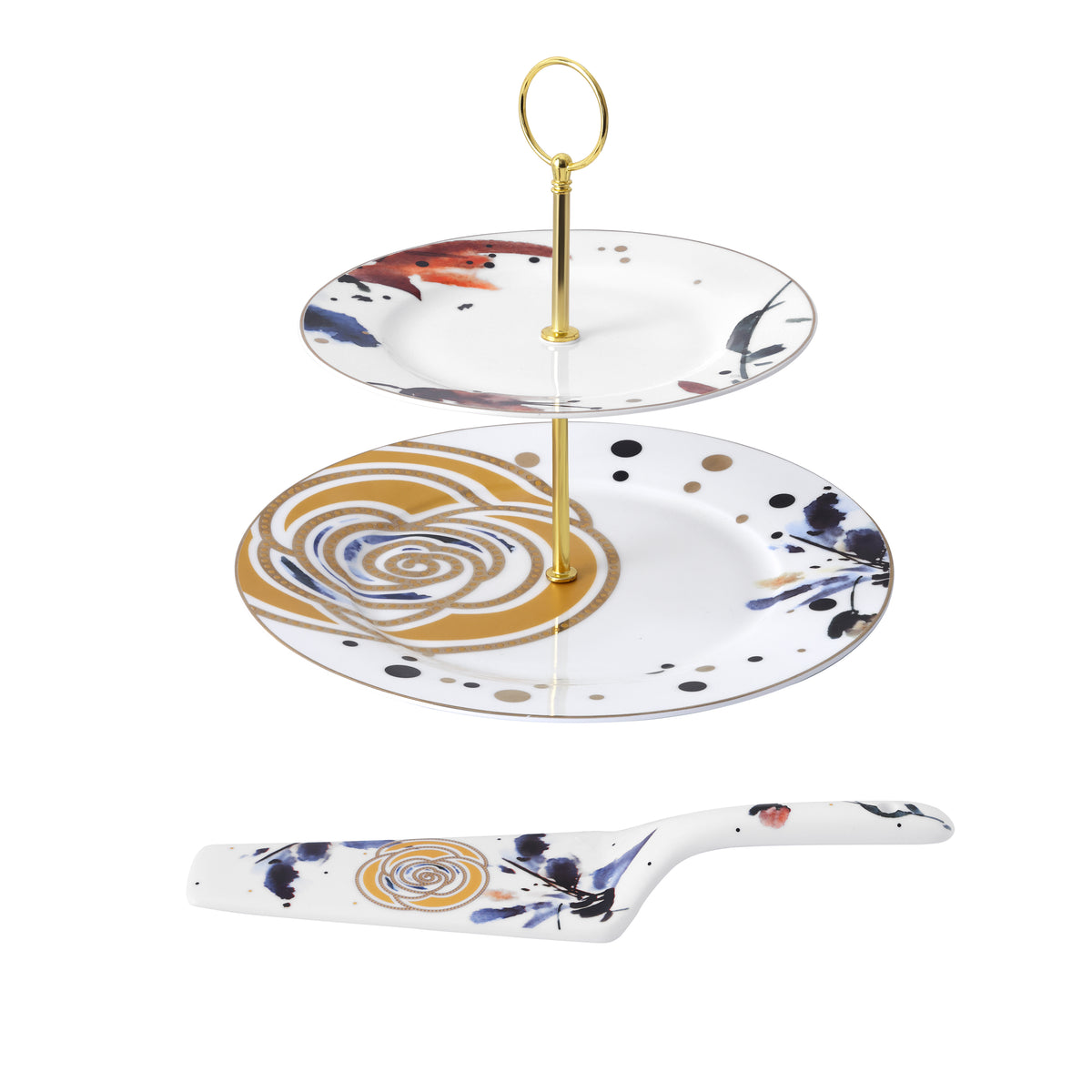 Celestial Swirl 2 Tiers Cake Stand