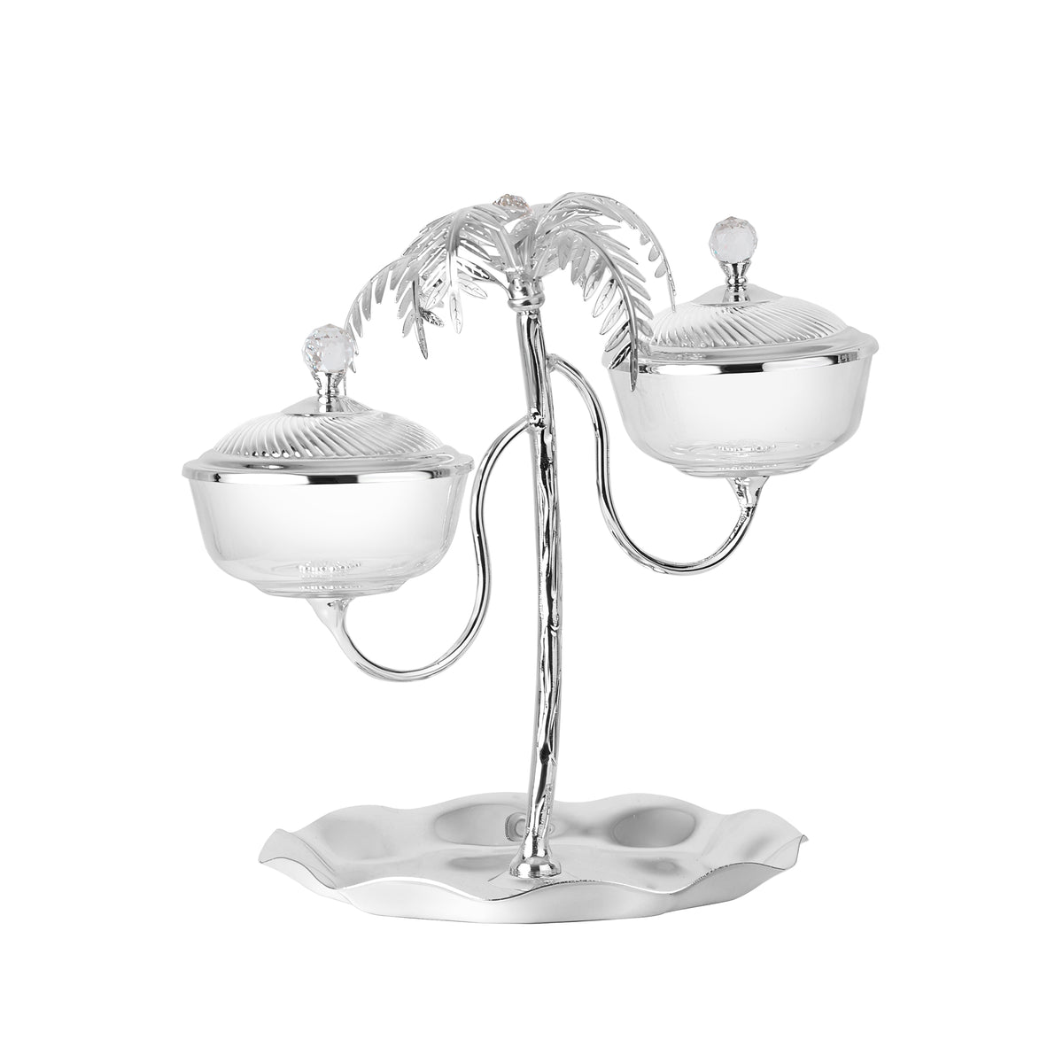 Palm royal 2 dryfruit bowls stand