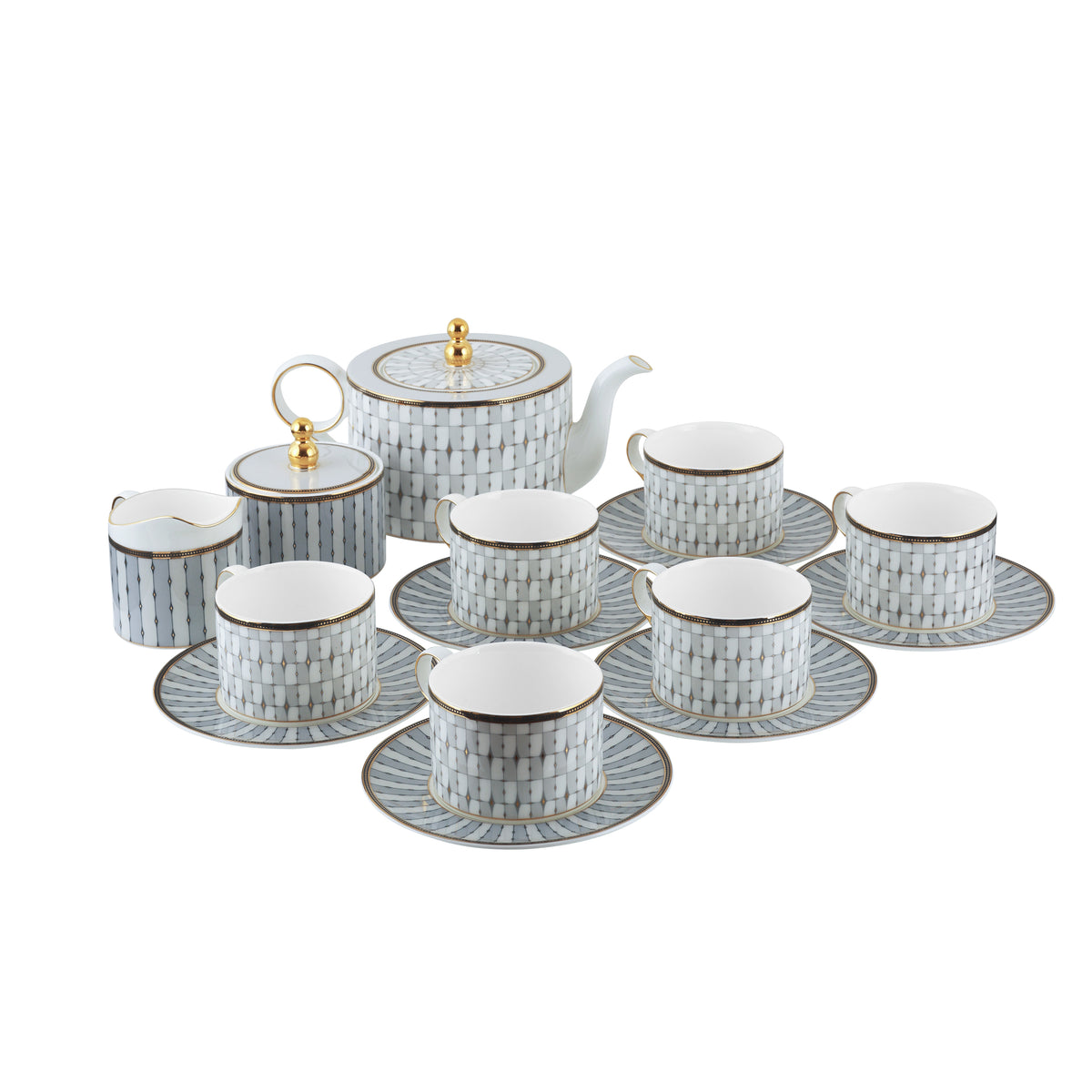 Majestic weave 15pc tea set