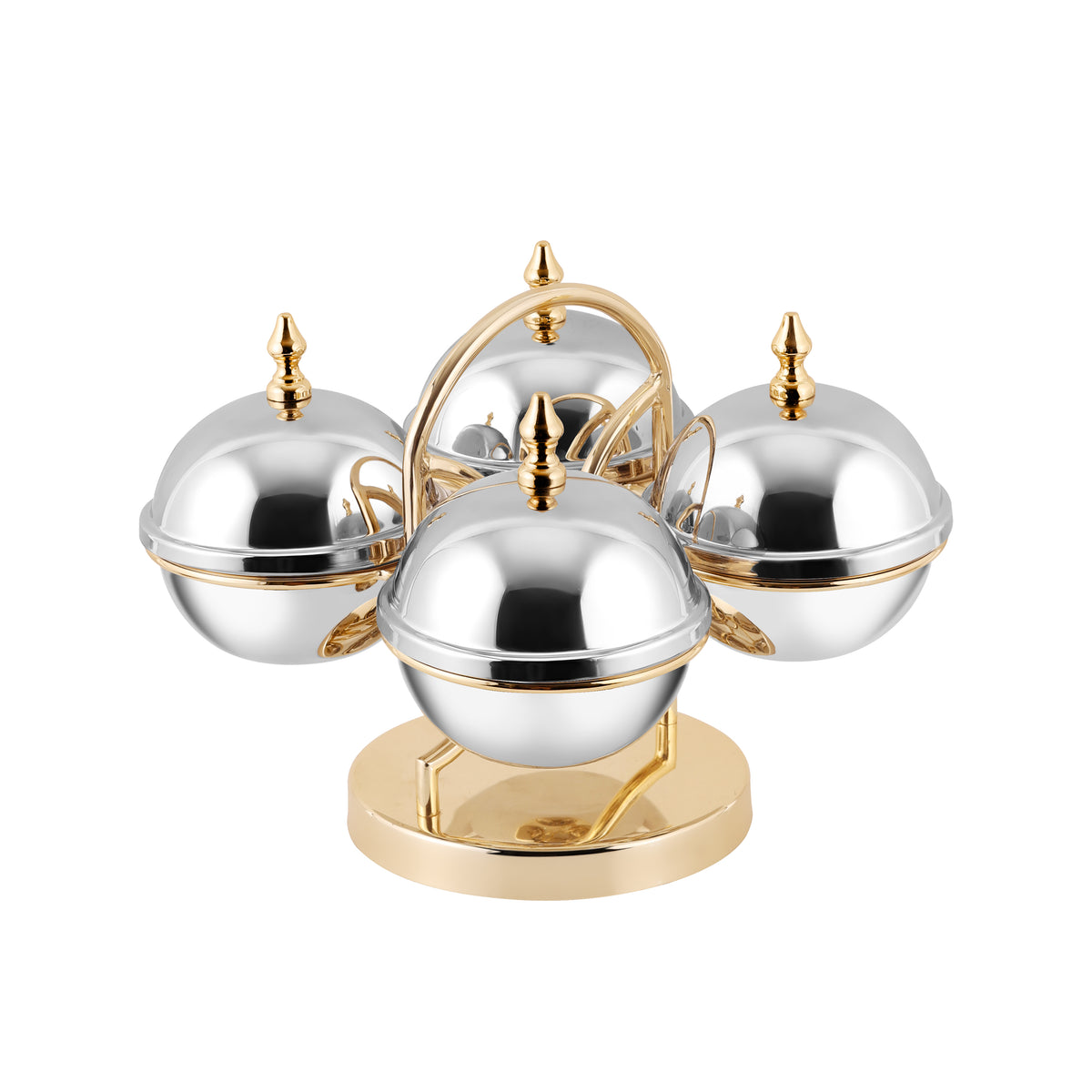Opulent 4 in 1 Dry Fruit Serving Bowl Set with Stand
