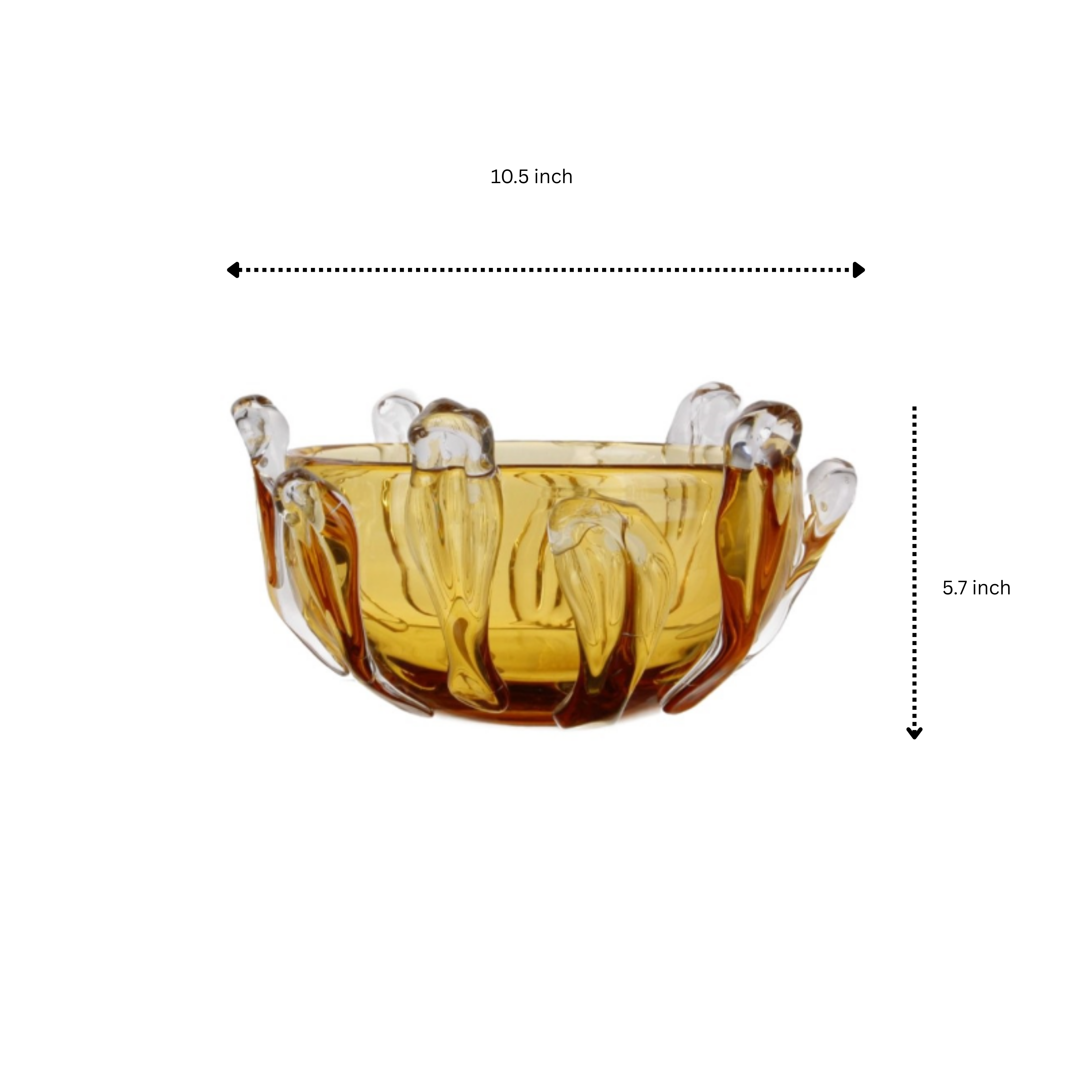 Crystal Swirl Bowl Amber