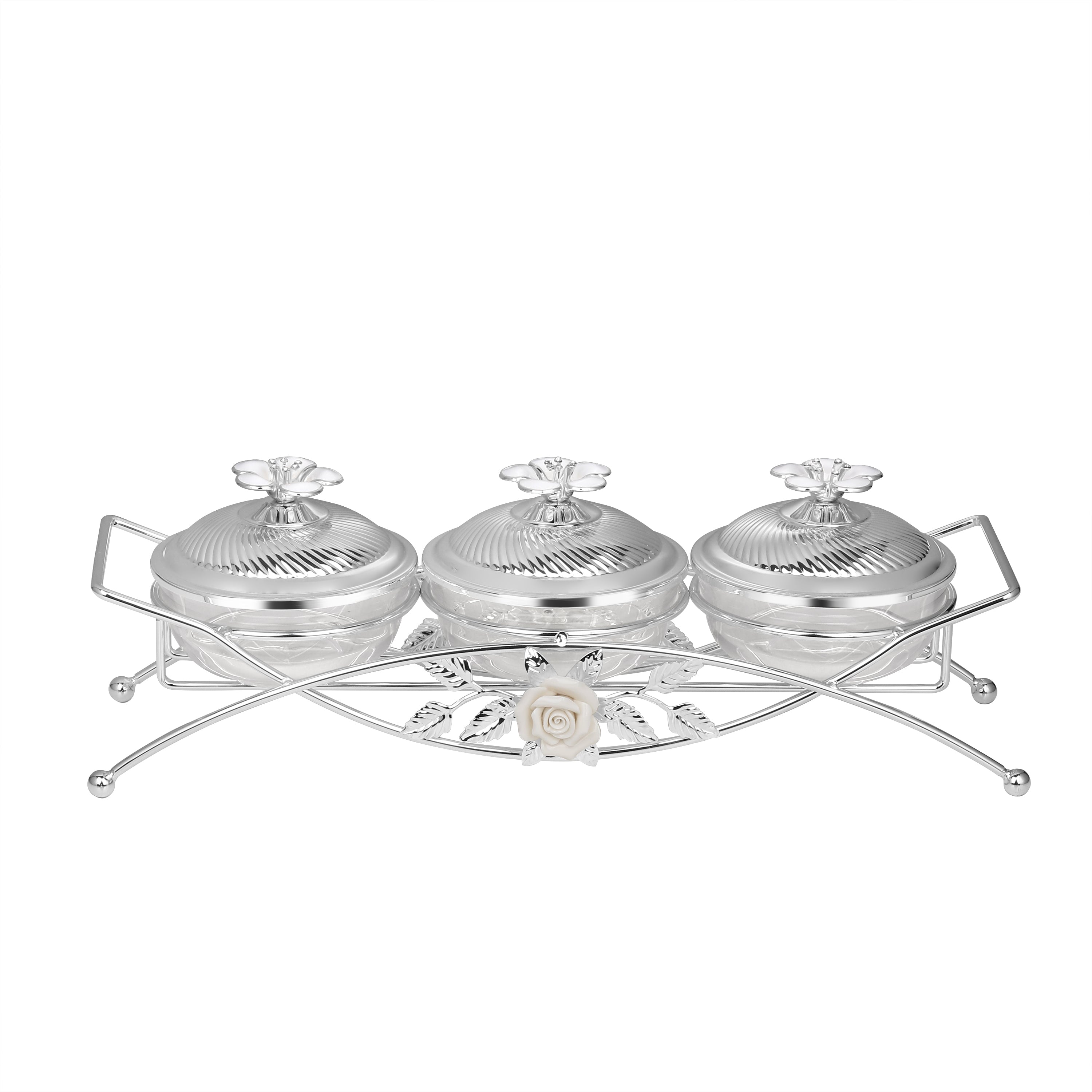 3 in 1 Serving Bowls with Lid White