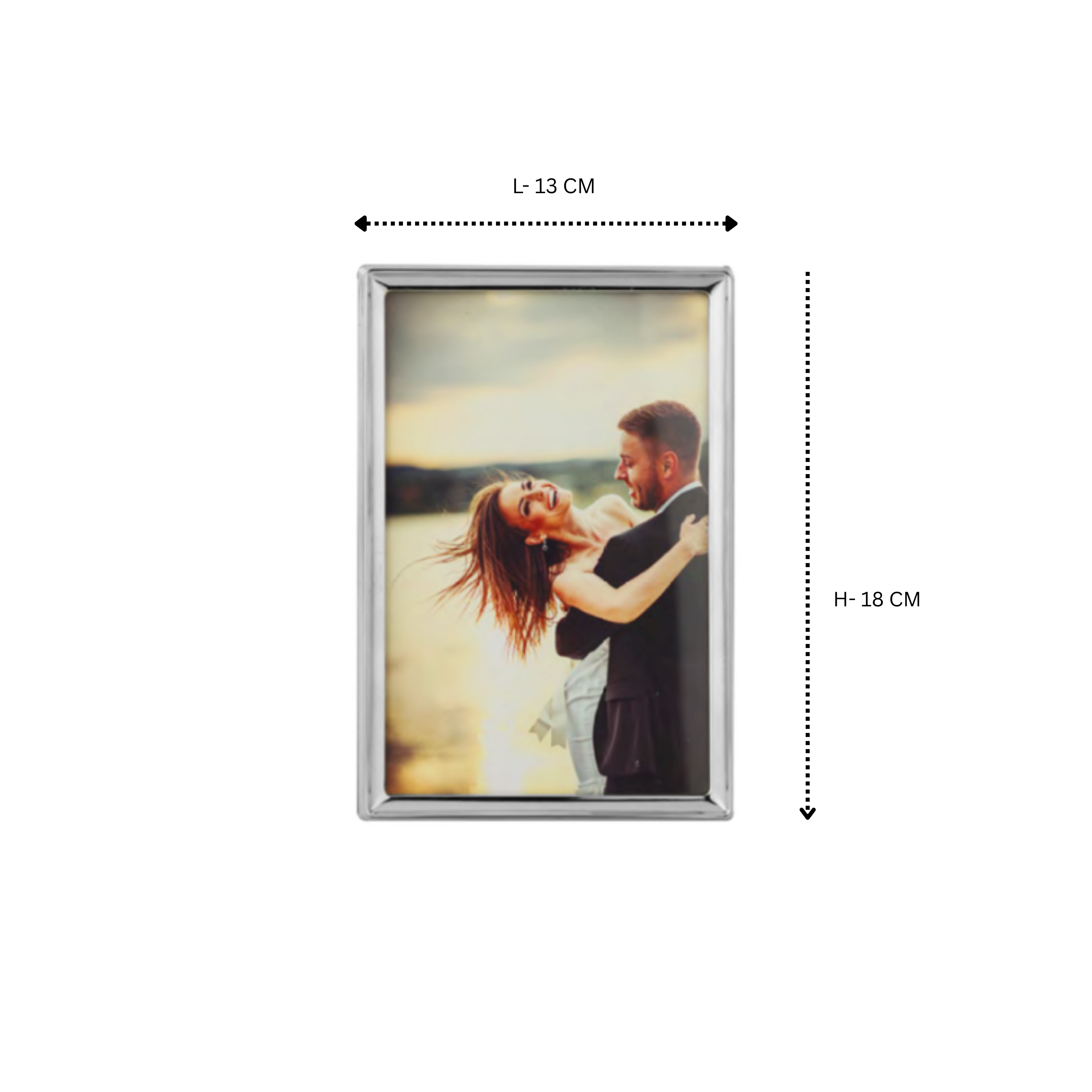 Striped Photoframe - Silver