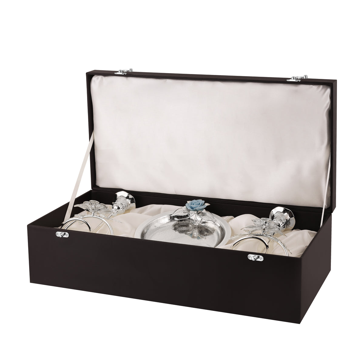 Set of 2 small Candle Stand with Flower Tray