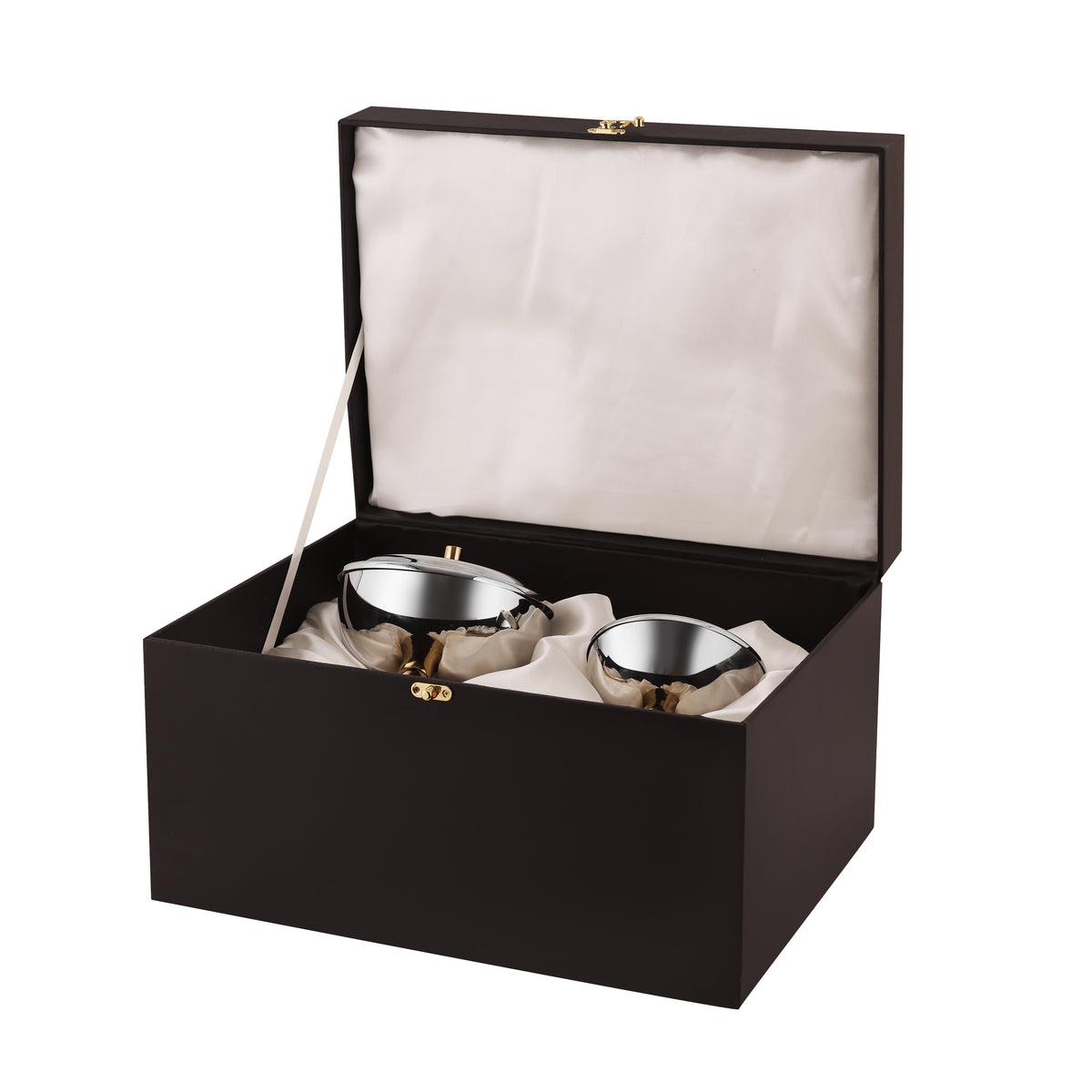Opulent Covered Pedestal Serving Bowl Set Large & Medium