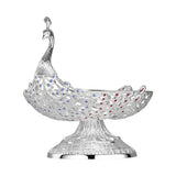 Peacock Bowl with Crystal Colored