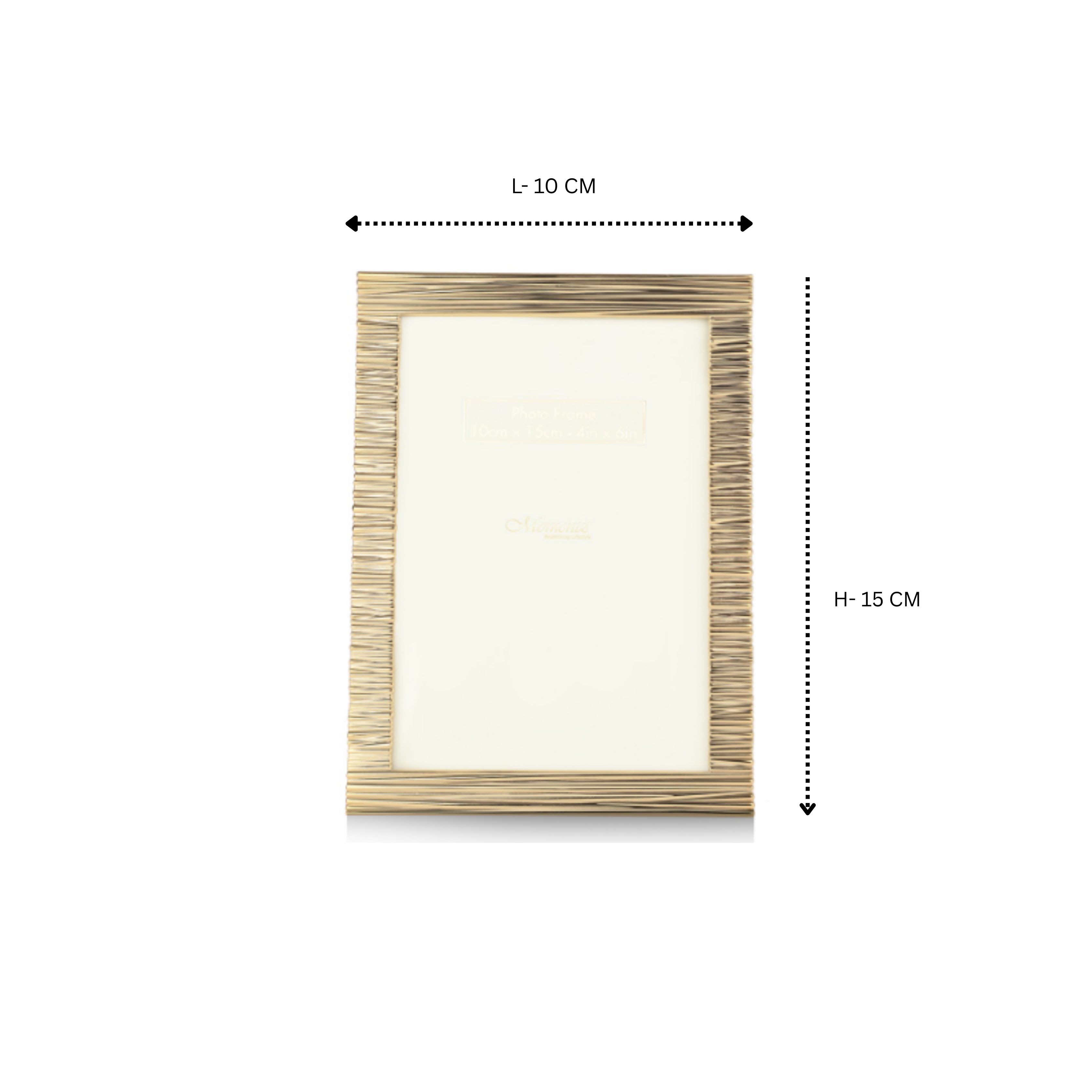 Striped Photo Frame Small(4*6)- Gold