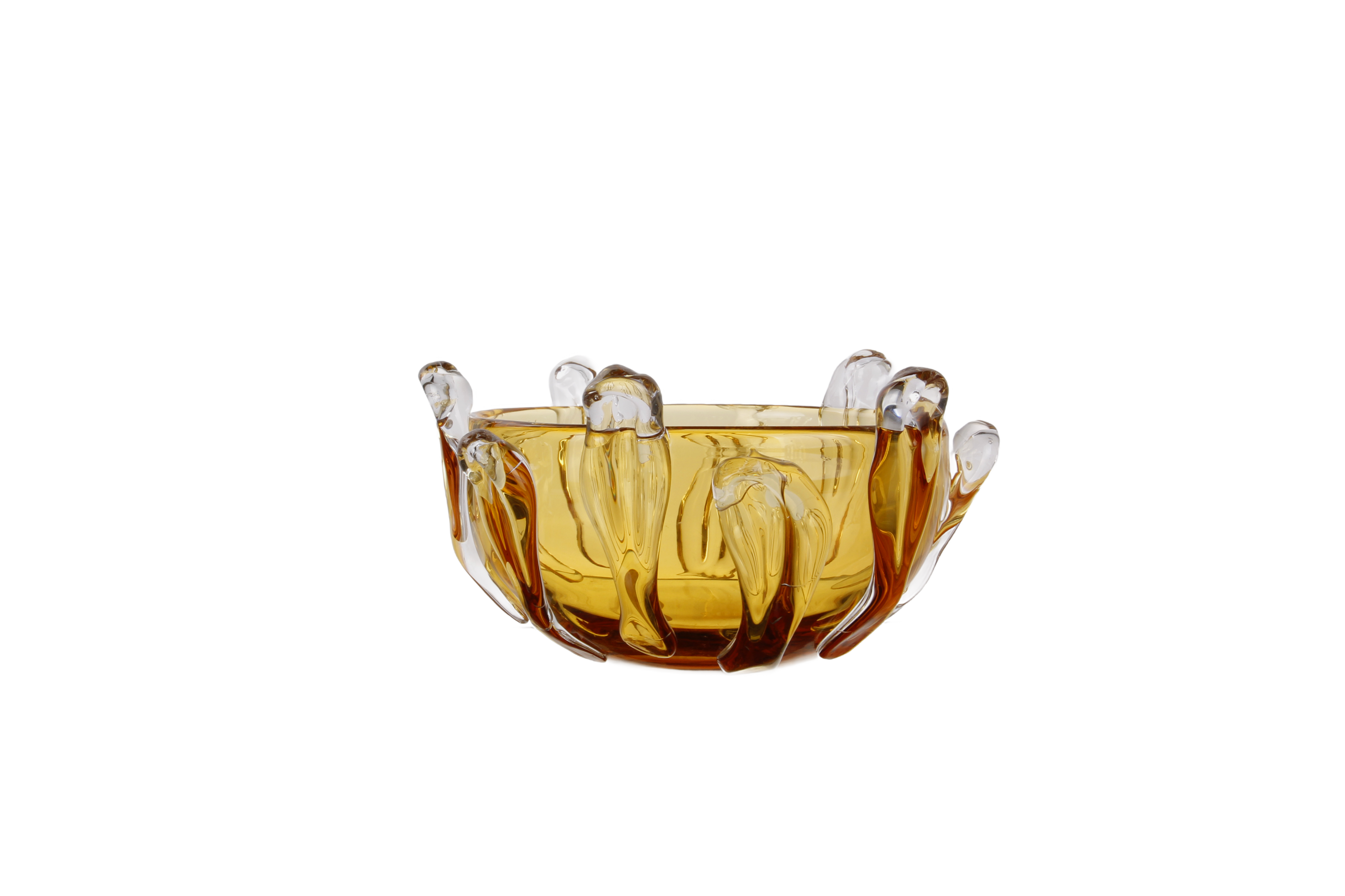 Crystal Swirl Bowl Amber