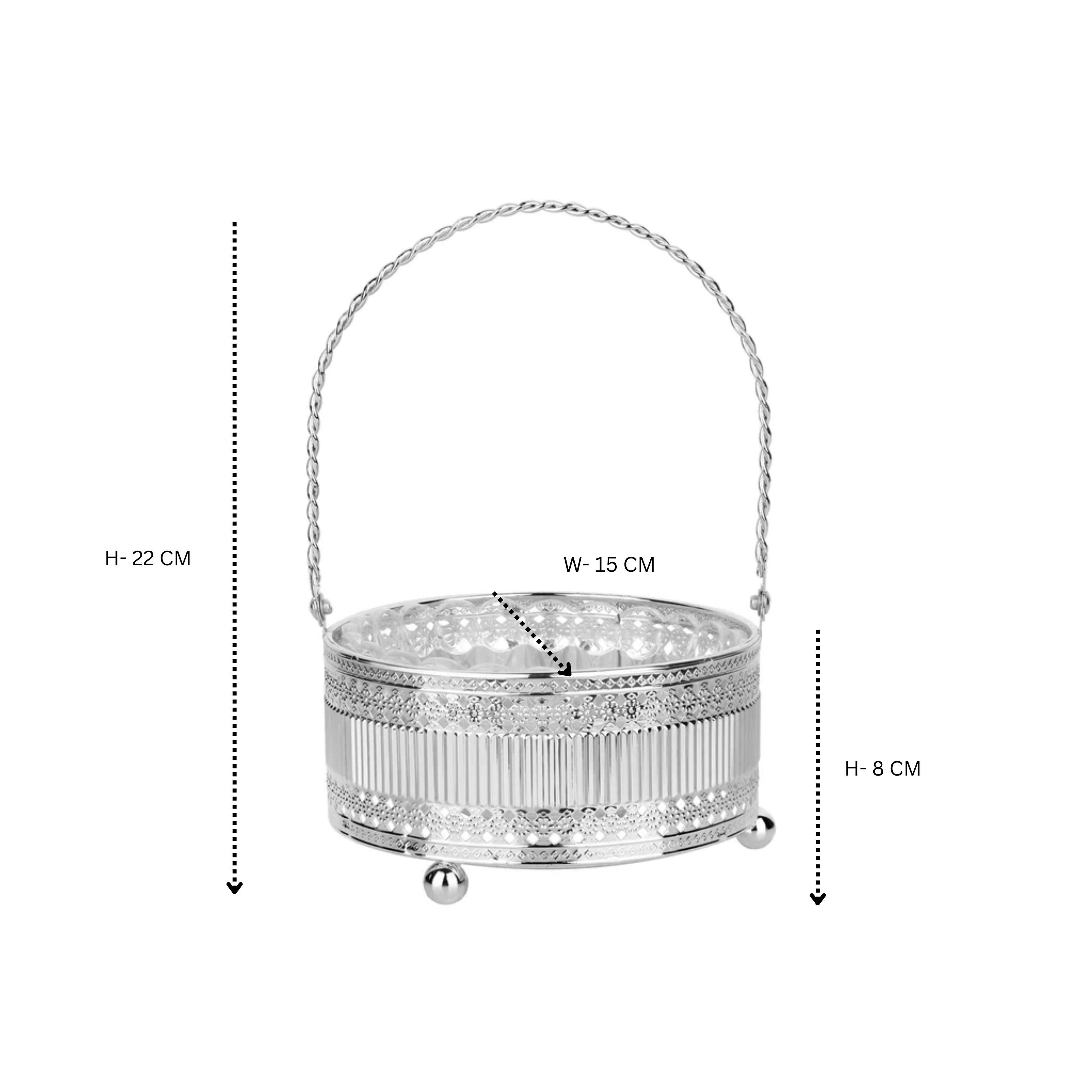 Grace Handle Basket Sil.Col.