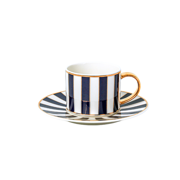 ROYAL BLUE SIGNATURE PORCELAIN (6 Cup and 6 Sauser)