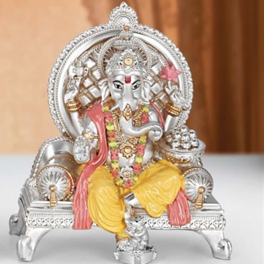 Singhasan Ganesha 21 cm