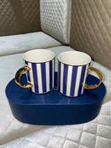 SET Of 2 MUG ROYAL BLUE SIGNATURE PORCELAIN