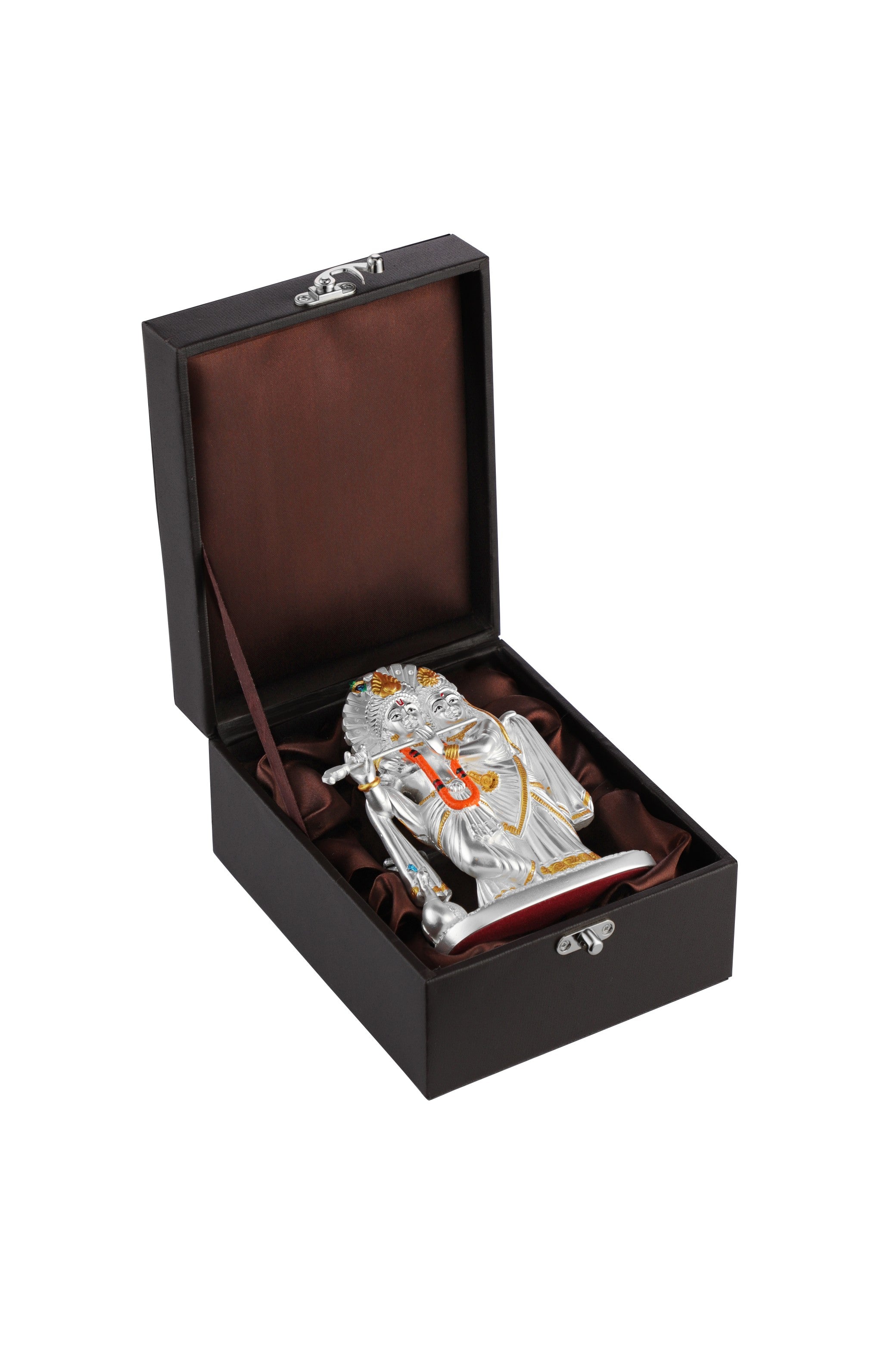God Idols Radha Krishna Small  -  Silver