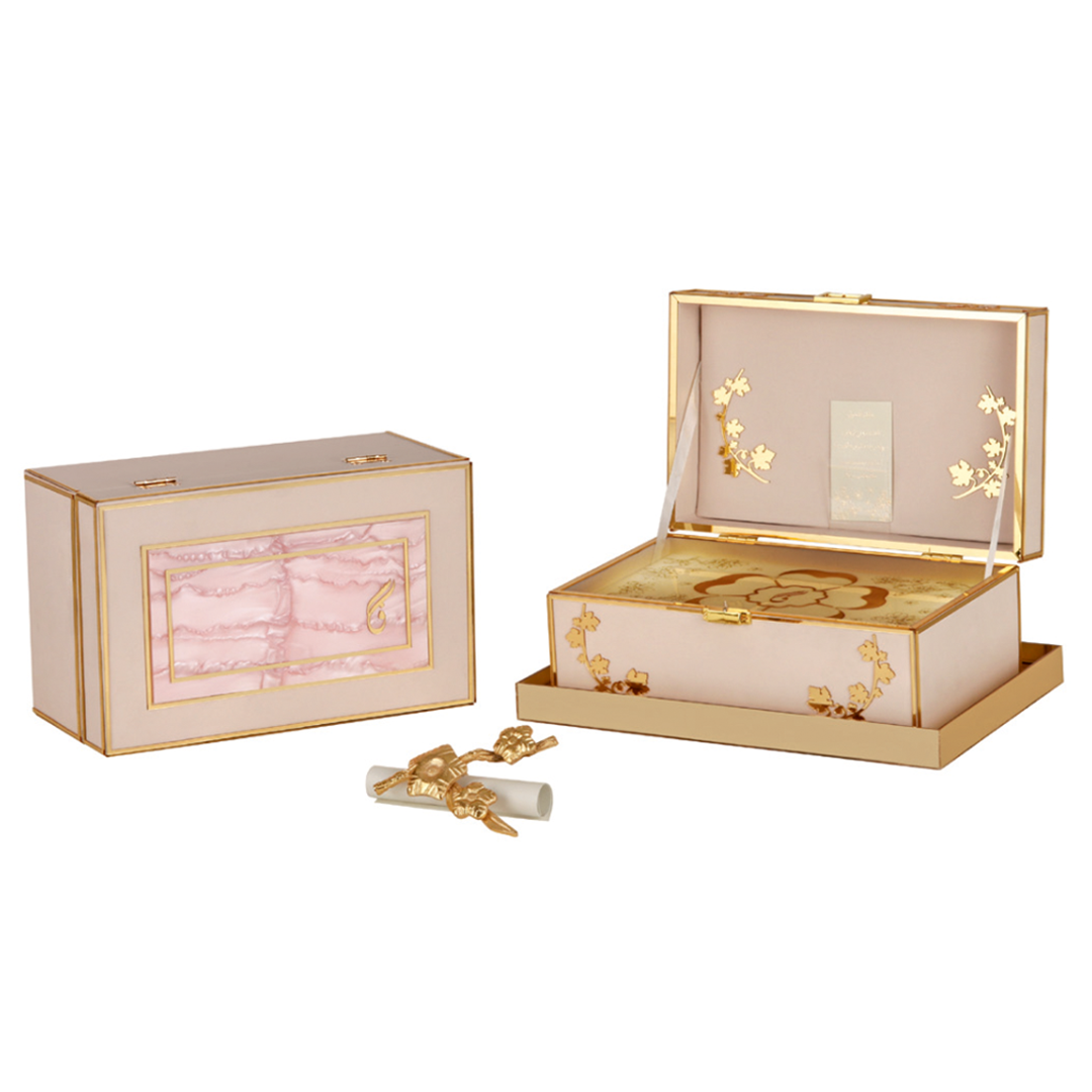 Luxurious Pink & Gold Invitation Box Set