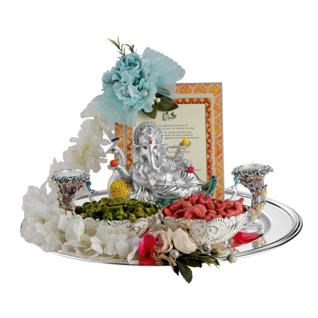 Divine Ganesha Wedding Invitation Platter