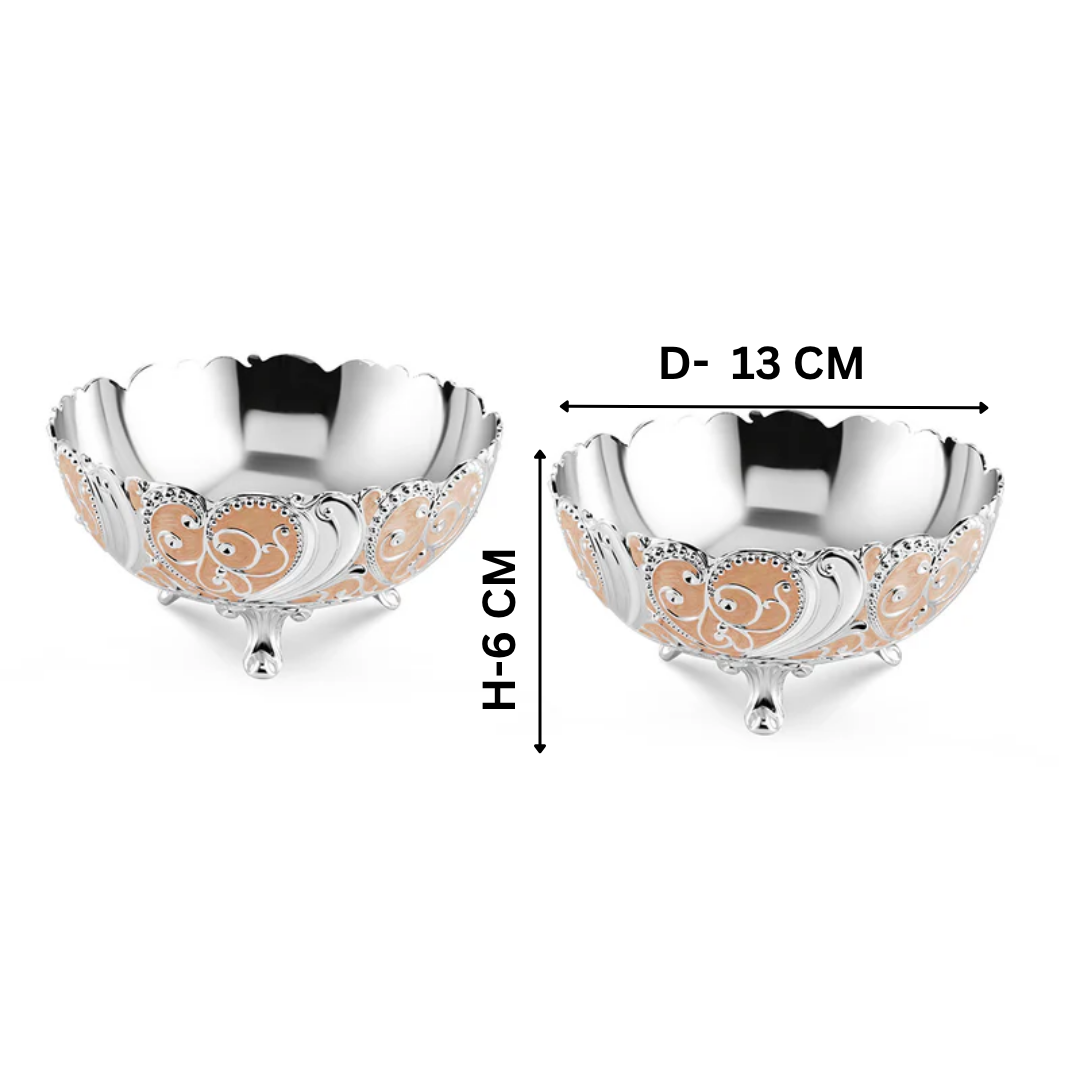 Enamel bowls - Set of 2 Peach