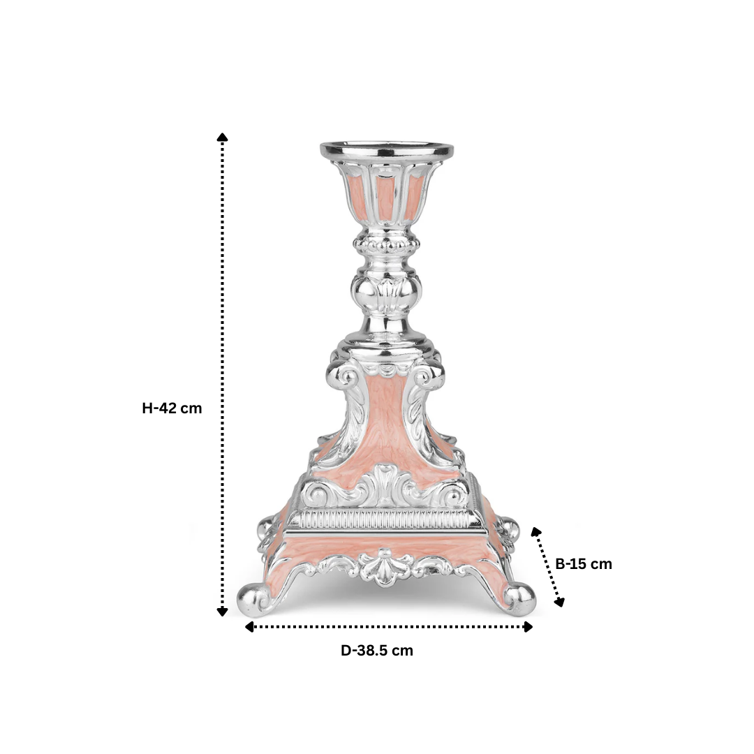 Enamel candle stand - Peach