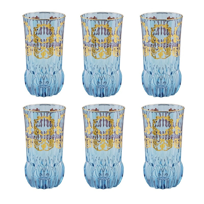 Set of 6 water glasses - Blue