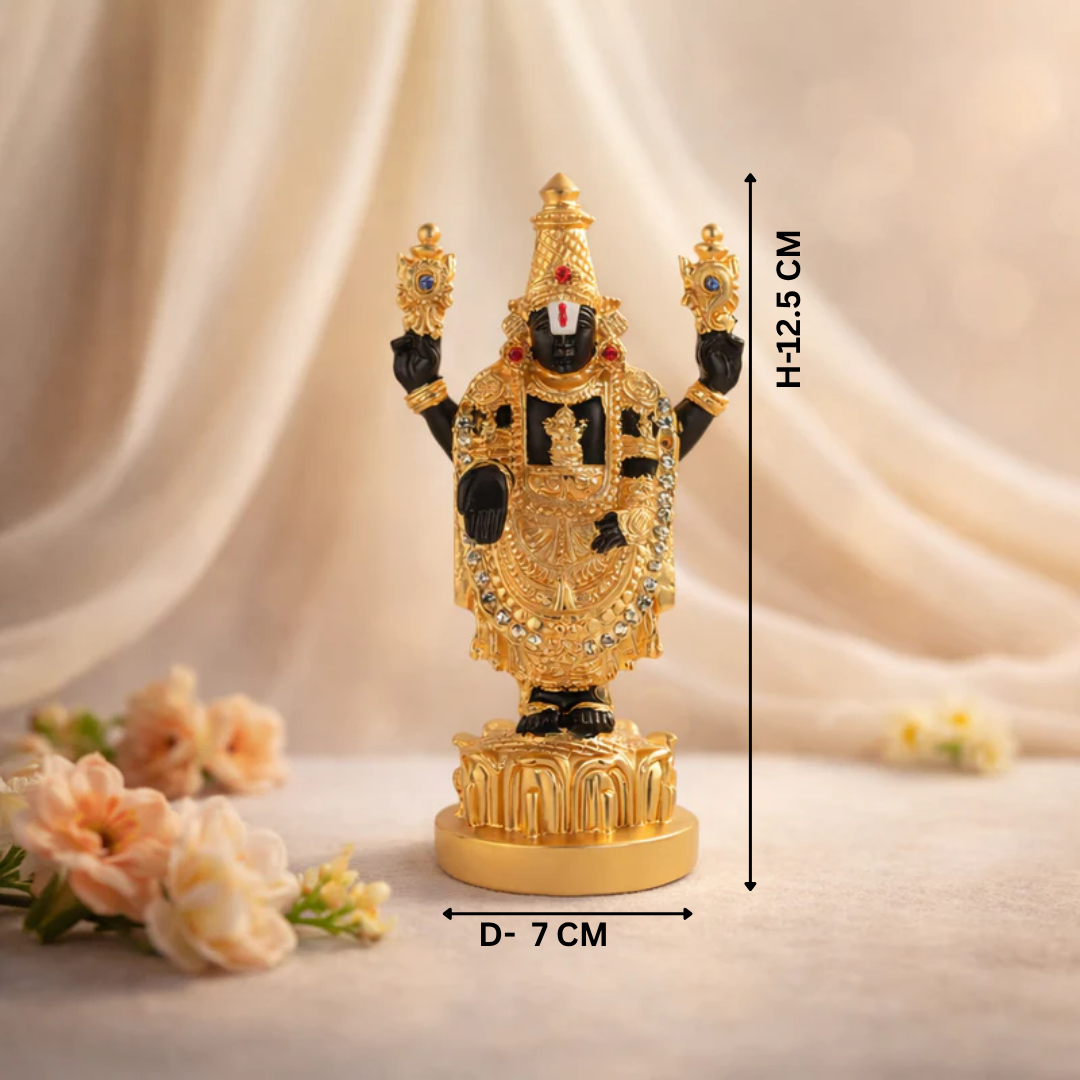 Tirupati Balaji Golden Shringar Idol