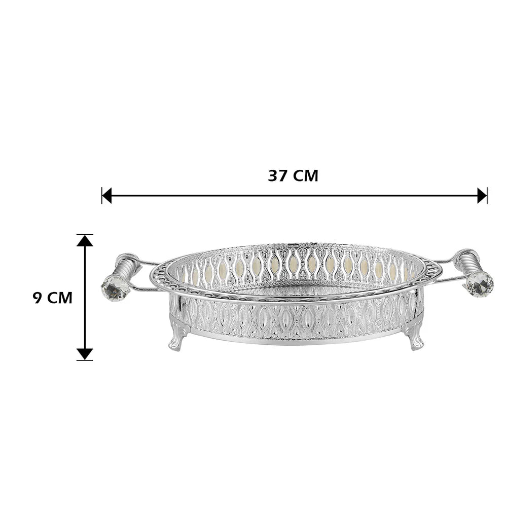 Round Tray With Handle Small