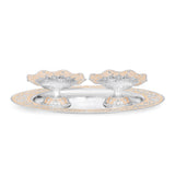 oval tray with set of 2 galvanic platter Peach