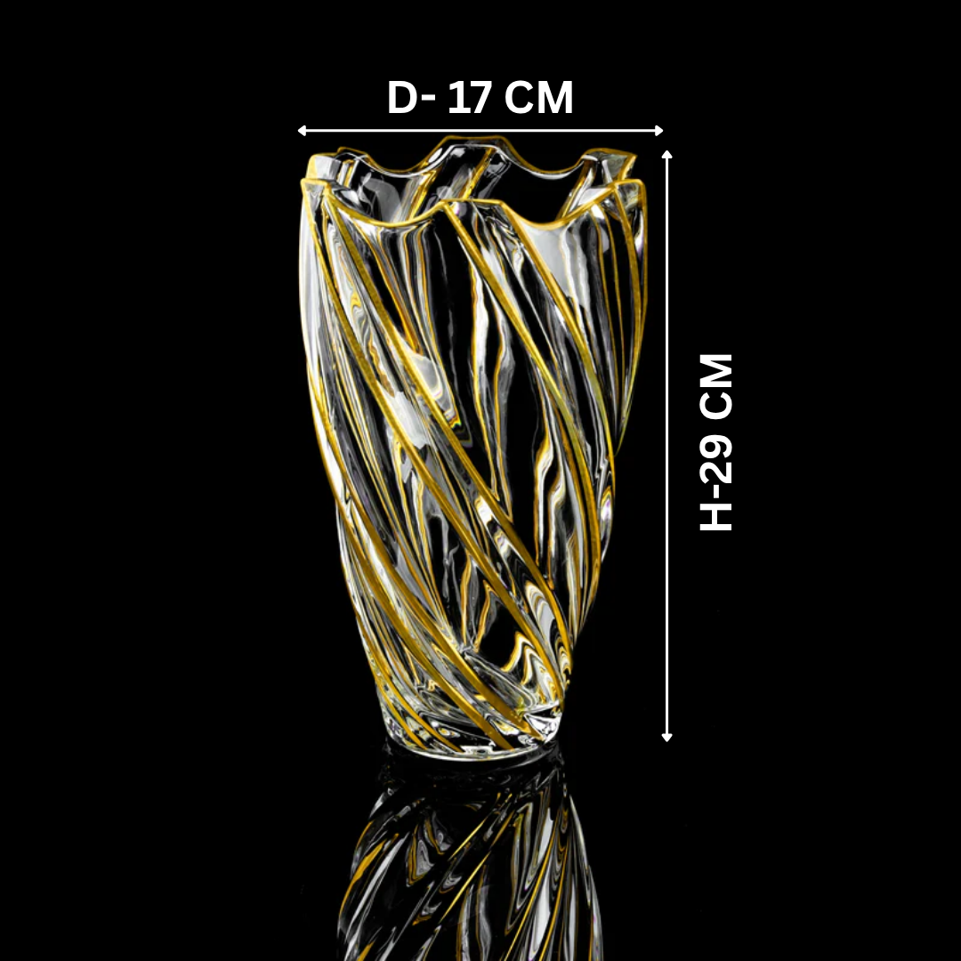 Swirl design vase with golden lining 71-721945