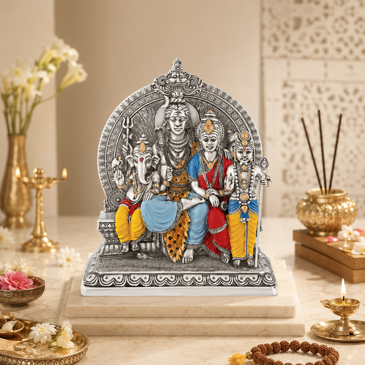 Shiv Parivar Idol with Royal Back