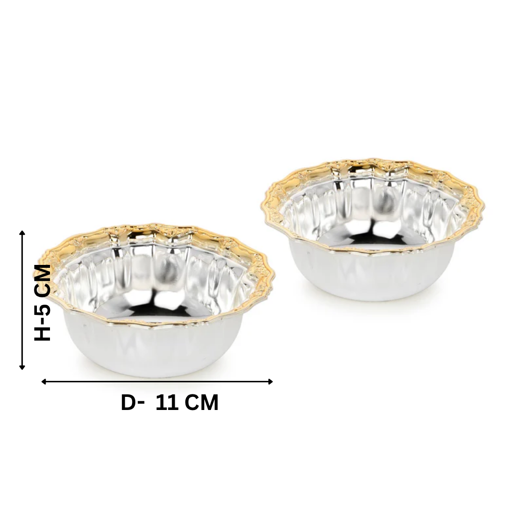 Curvy Bowl Set 2 Bowls Dual Tone