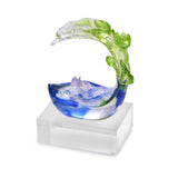 Whimsical Waters Crystal Dolphin Sculpture (H-15CM)