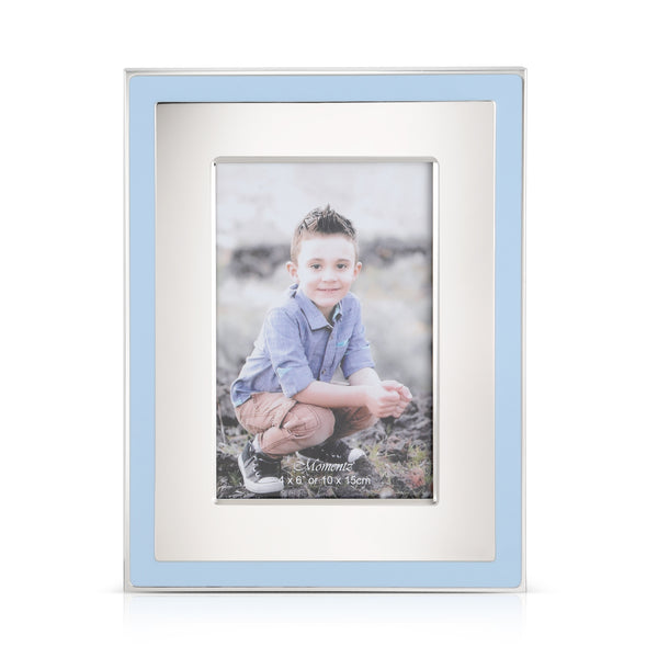 Baby Photo Frame - Silver Blue