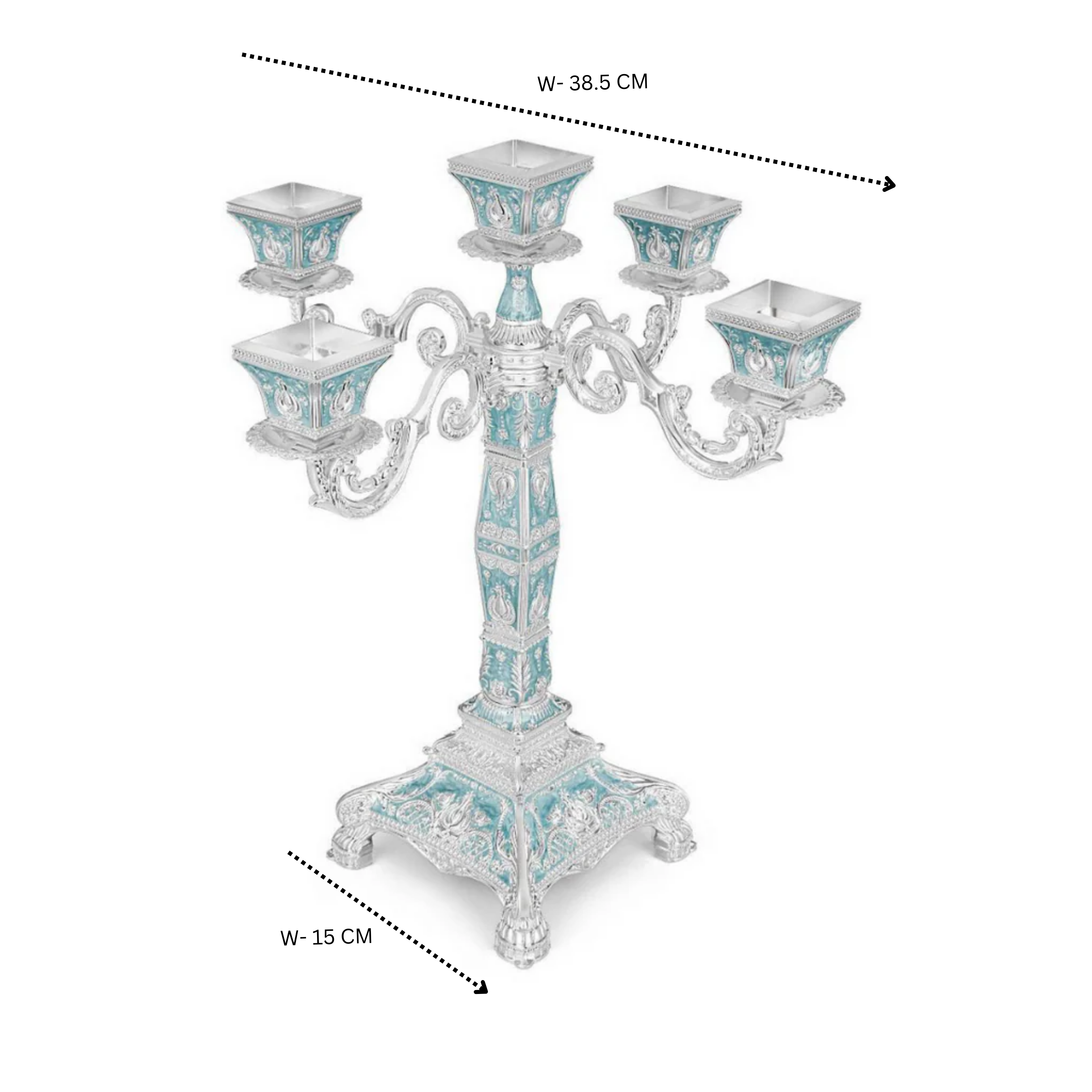 5 in 1 Candle Stand blue