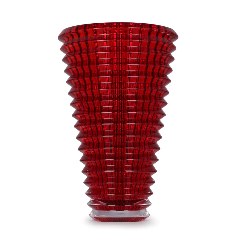 Crystal Ruby Vase (L) (H-34CM)