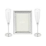 Set of 2 Champagne Flutes with small Jute Design  Frame