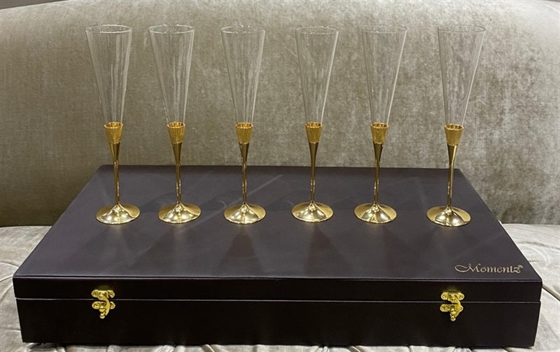 Set of 6 Champagne Flute Glasses