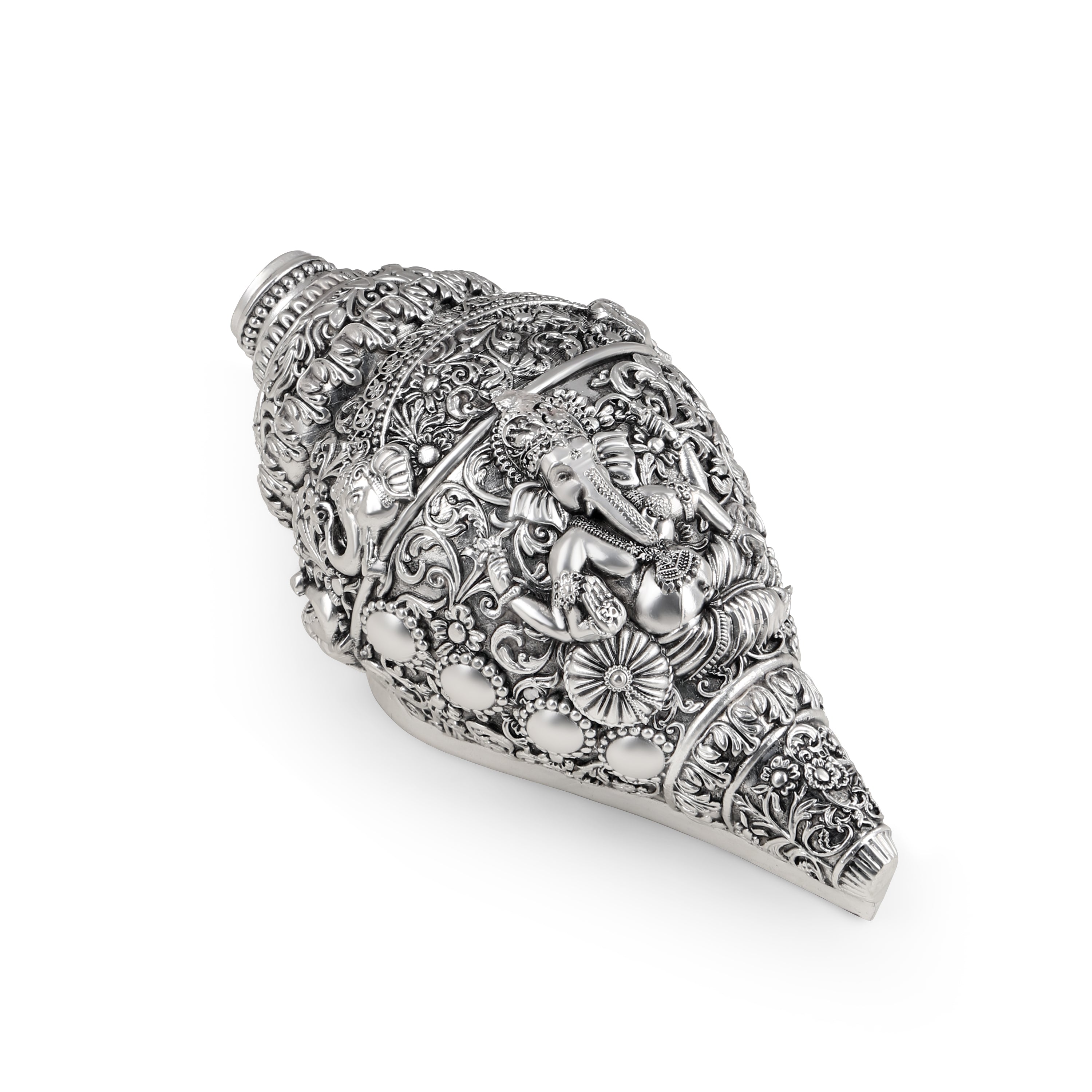 GANESH SHANKH SMALL SILVER