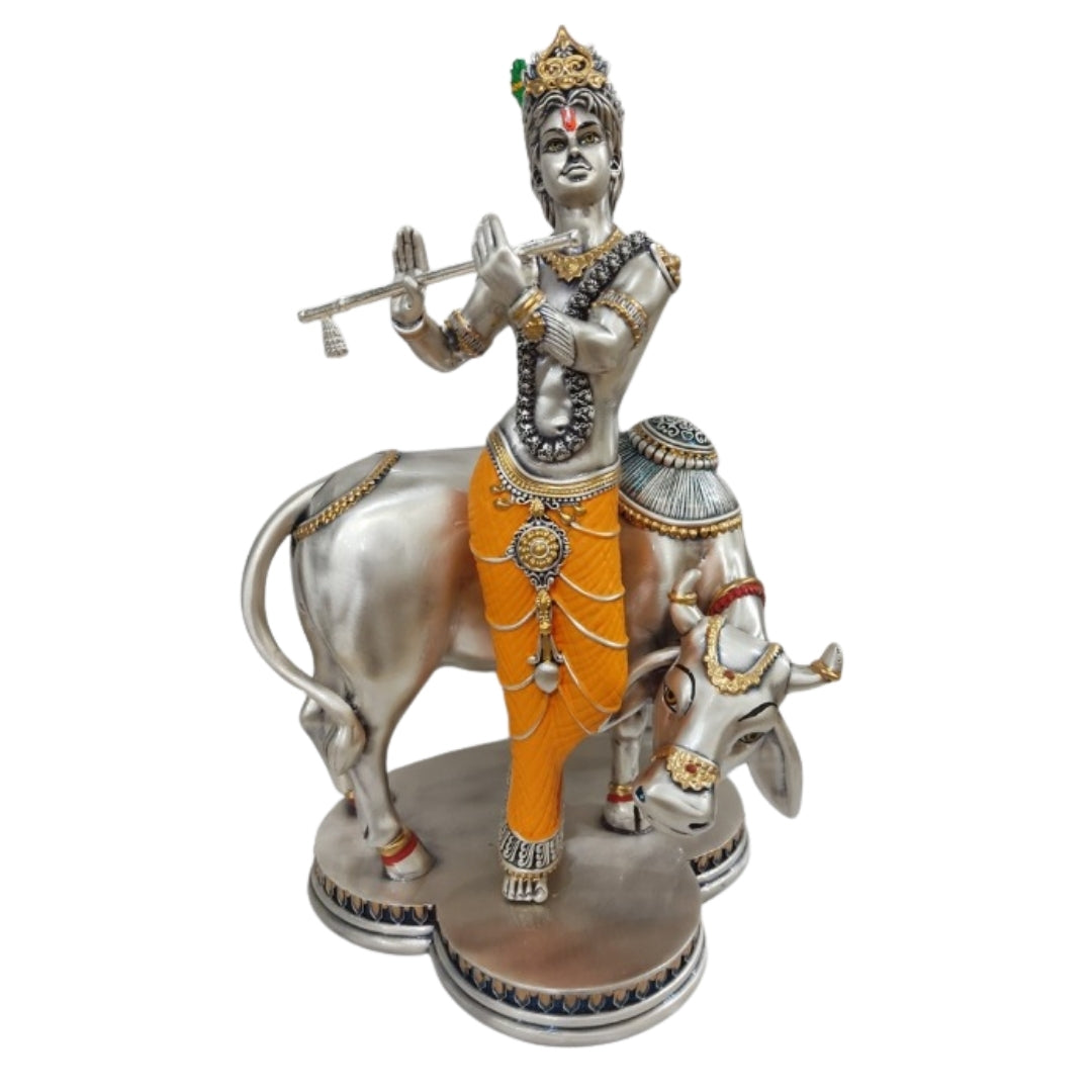 Standing Krishna-Orange (H-30 Cm)
