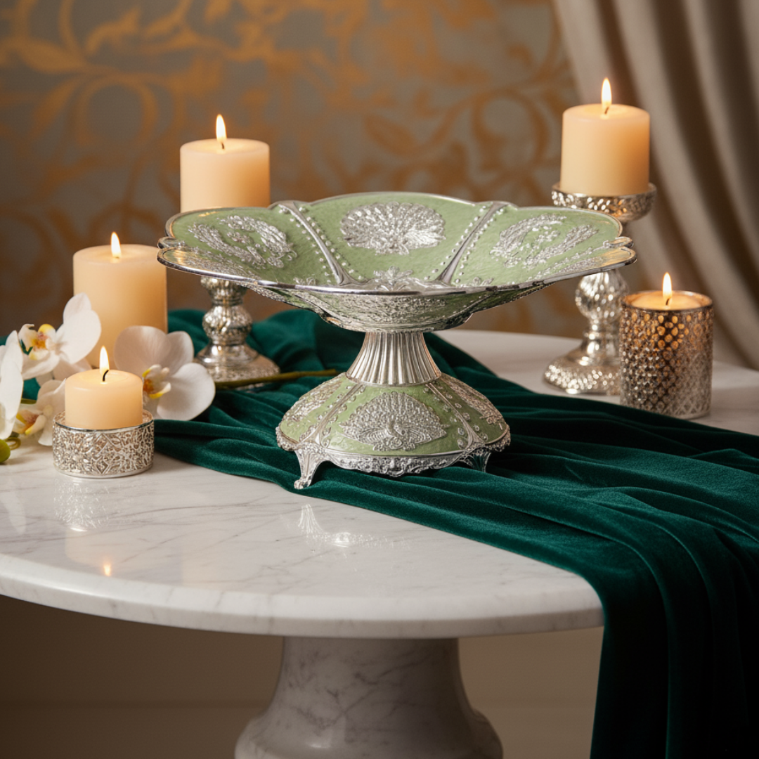 Peacock Galvanic Plattter Metal Green