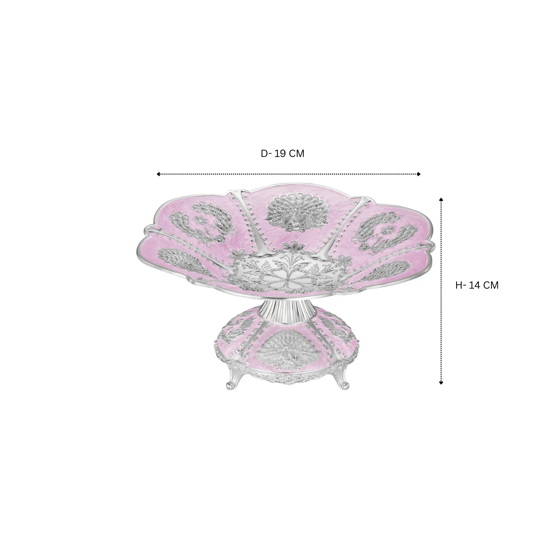 Peacock Galvanic Platter Metal Lavender
