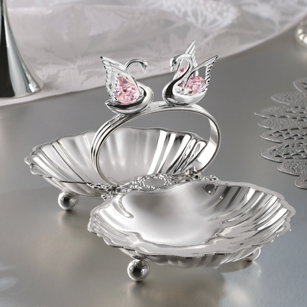 Swan With 2 Serving Silver