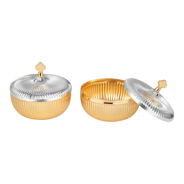 Fluted Round Design Bowl Dual Tone Medium