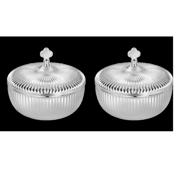 Fluted Round Design Bowl Silver Small