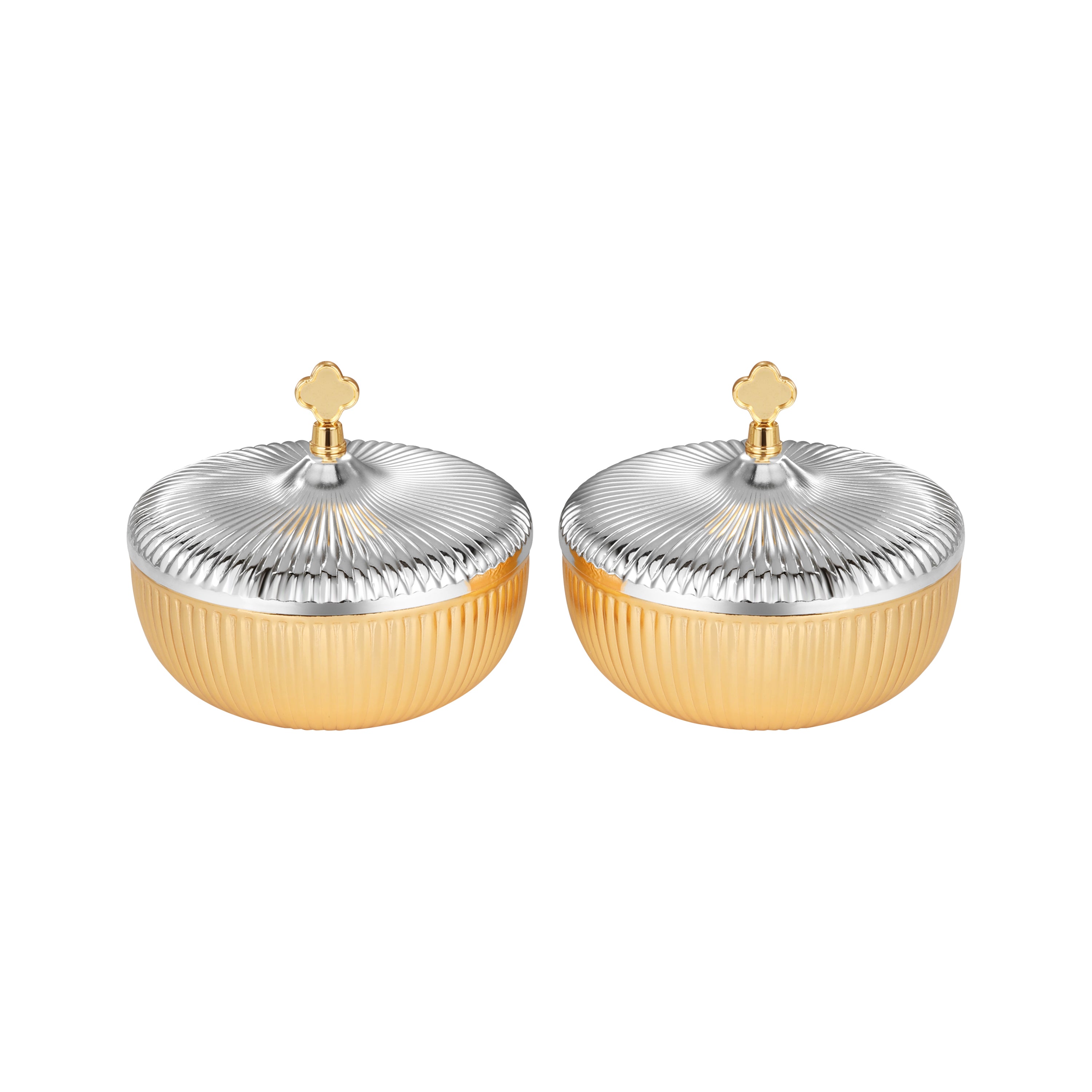 Fluted Round Design Bowl Dual Tone Small