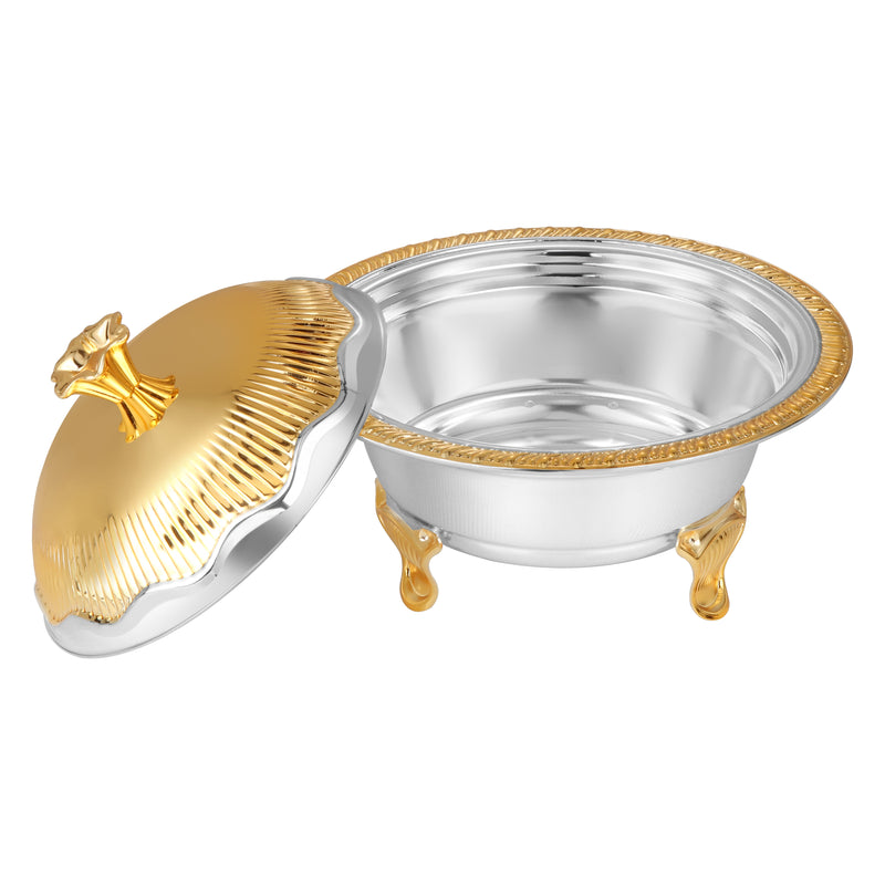 Round Mithai Bowl with stand & Lid