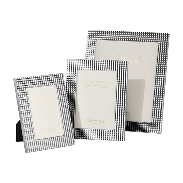 Geometric Design Photoframe Silver