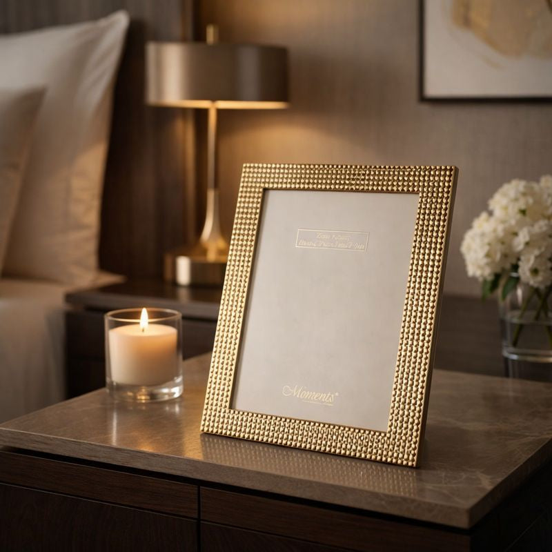 Geometric Design Photoframe Gold