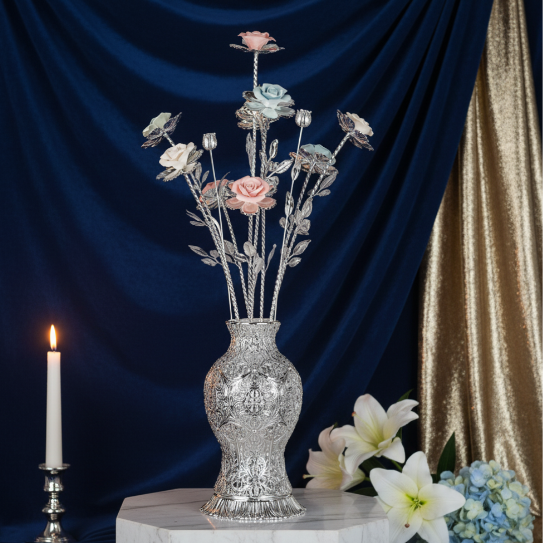 Flower vase Silver (H - 67 cm)