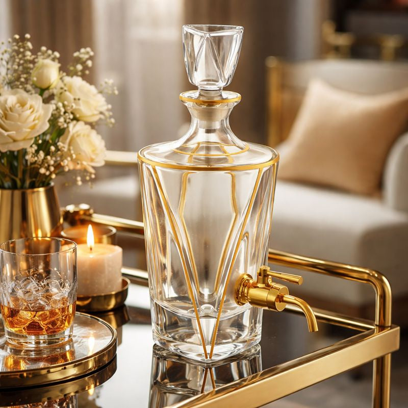 Premium Footed Tap Decanter
