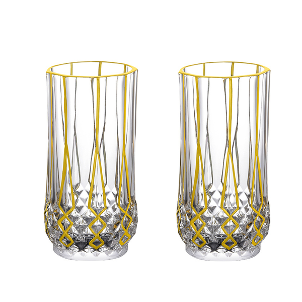 Diamante Design Glasses Set of 6